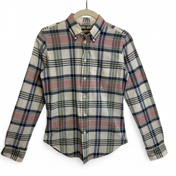 Ralph Lauren RUGBY Multicolor Plaid Button Down Shirt, WOMENS SIZE 0 - Picture 1 of 9
